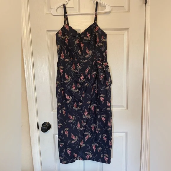 Rebecca Taylor Ivy Wrapped Floral Midi Dress - Picture 4 of 9